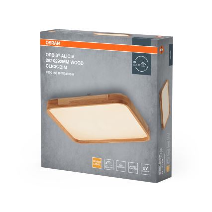 Osram - LED stropna svetilka ORBIS ALICIA, z možnostjo zatemnitve, LED/16W/230V 29,2x29,2 cm bež