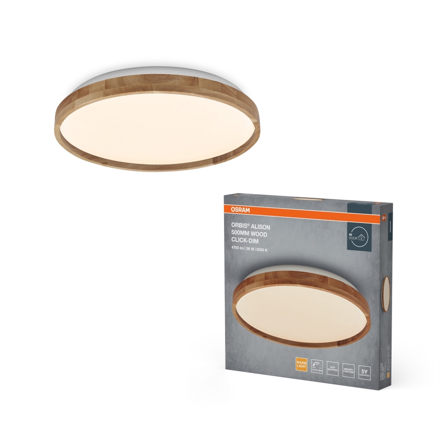 Osram - LED zatemnjevalna stropna svetilka ORBIS ALISON LED/36W/230V, premer 50 cm, bež