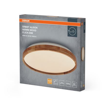 Osram - LED zatemnjevalna stropna svetilka ORBIS ALISON LED/36W/230V, premer 50 cm, bež