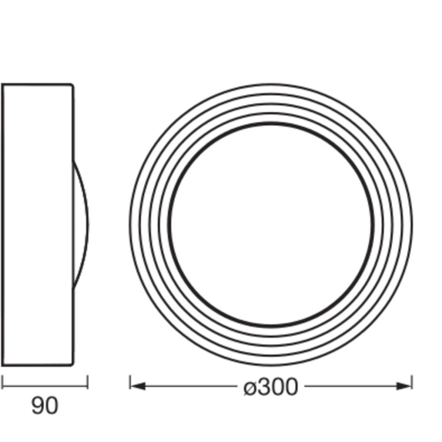 Osram - LED stropna svetilka z možnostjo zatemnitve ORBIS CONCRETE LED/13W/230V Ø 30 cm rjava/beton