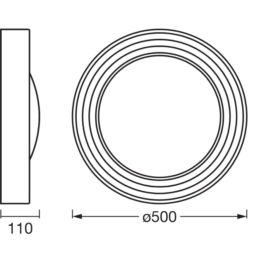 Osram - LED stropna svetilka ORBIS CONCRETE LED/24,5W/230V s funkcijo zatemnitve, premer 50 cm, siva/beton