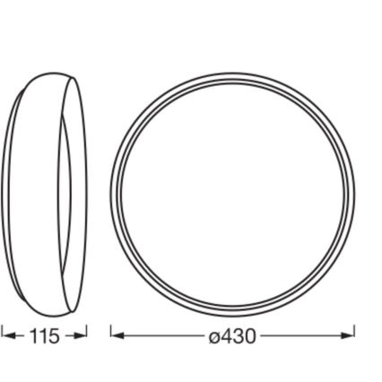Osram - zatemnljiva LED stropna svetilka ORBIS LIVIA LED/24W/230V, premer 43 cm, bela/rjava