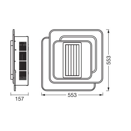 Osram - LED zatemnljivo stropno svetilo s ventilatorjem CEILING FAN LED/55W/230V 3000-6500K belo + daljinski upravljalnik