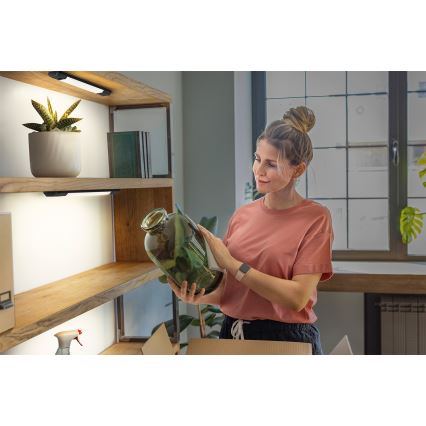 Osram - LED zatemnljiva svetilka pod omaro s senzorjem gibanja LINEAR EDGE LED/4W/230V 3000/4000/6500K 30 cm črna