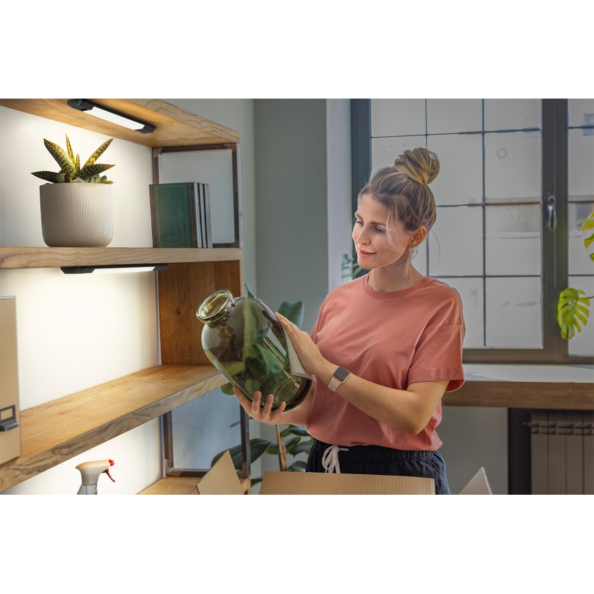 Osram - LED zatemnljiva svetilka pod omaro s senzorjem gibanja LINEAR EDGE LED/4W/230V 3000/4000/6500K 30 cm črna