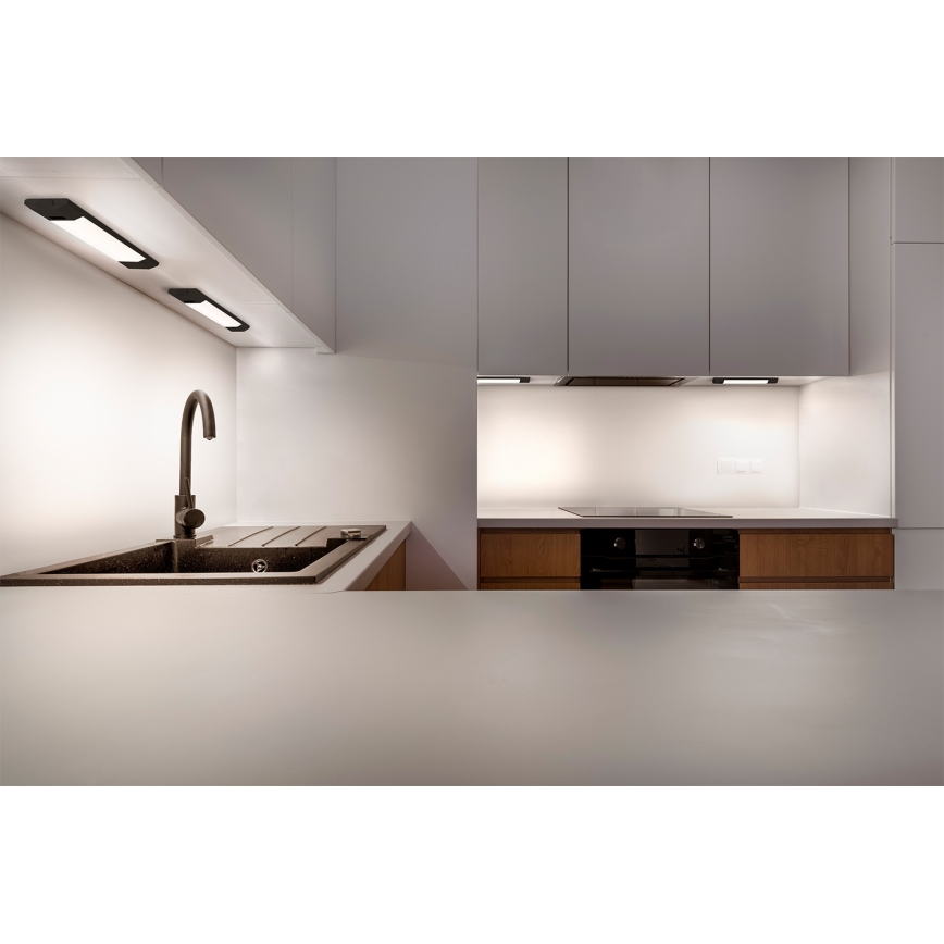 Osram - LED zatemnljiva svetilka pod omaro s senzorjem gibanja LINEAR EDGE LED/4W/230V 3000/4000/6500K 30 cm črna