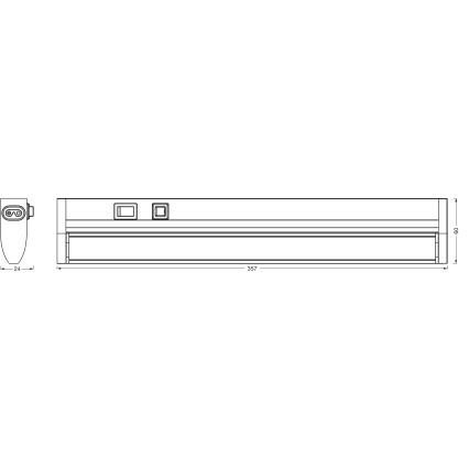 Osram - LED svetilka za pod kuhinjsko omarico z nastavljivo svetlostjo LINEAR TURN LED/6W/230V 3000/4000/6500K 35 cm bela