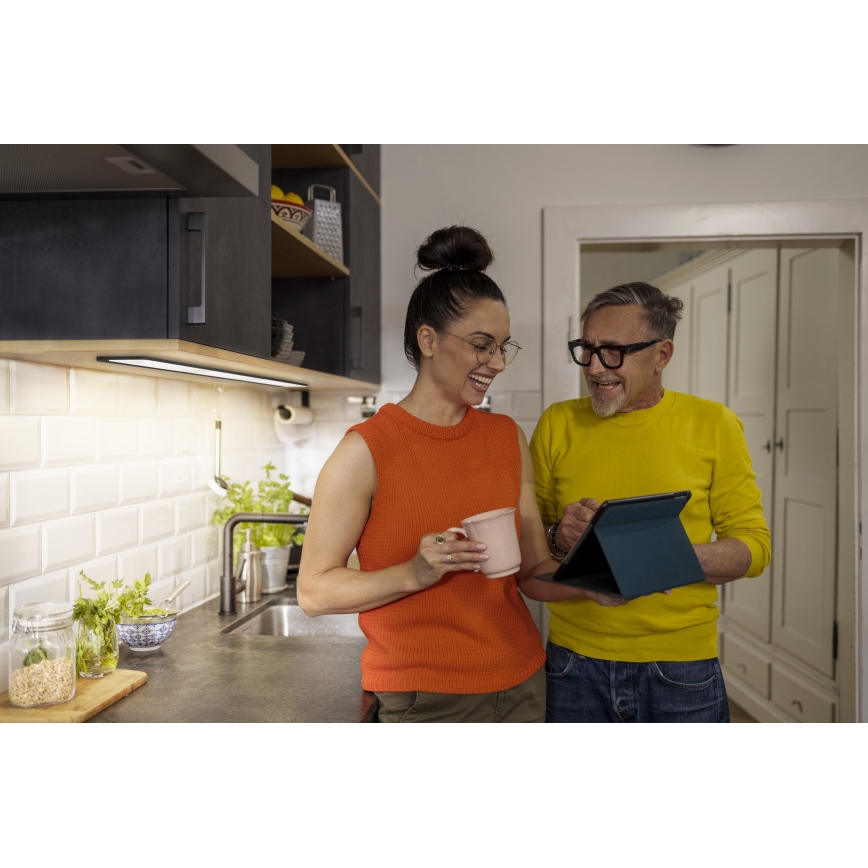 Osram - LED zatemnljivo podpultno svetilo s senzorjem gibanja UNDERCABINET LED/5W/230V 3000/4000/6500K 10x30 cm črna