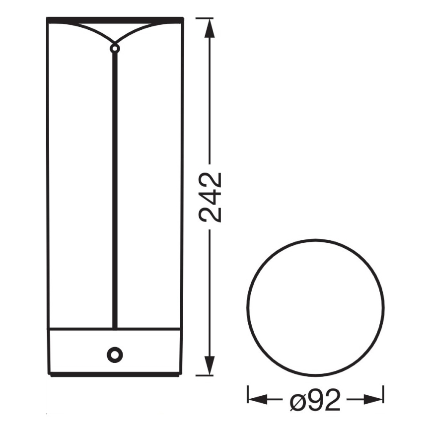 Osram - LED namizna svetilka na dotik za zunanjo uporabo z možnostjo zatemnitve ENDURA STYLE LED/1,5W/5V 2500 mAh USB IP54 antracit