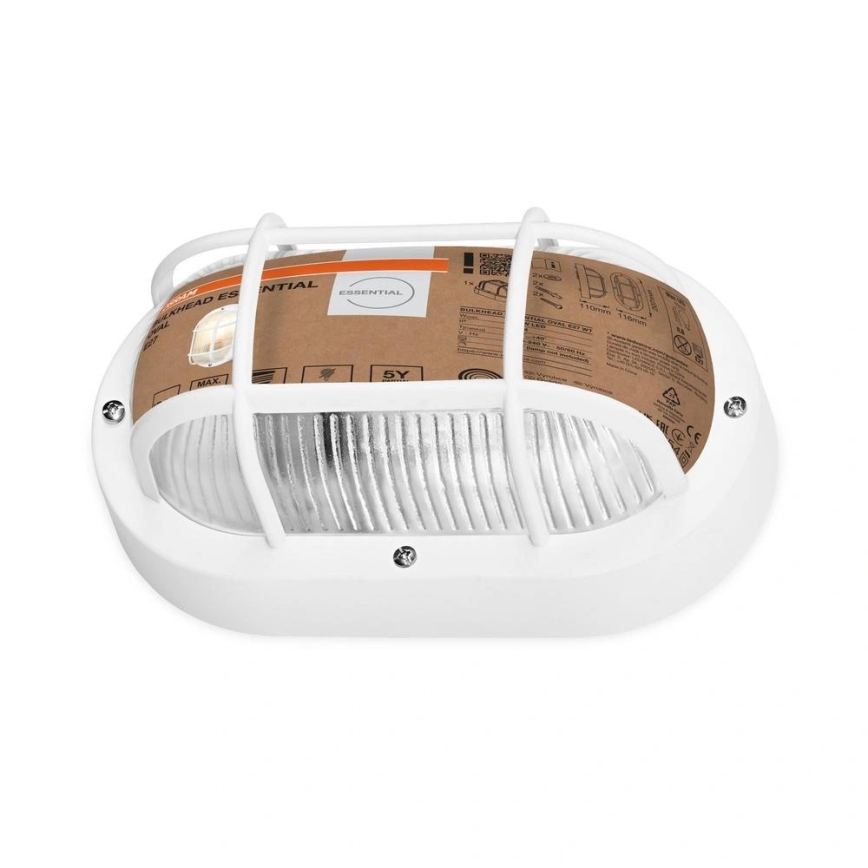 Osram - Zunanja stenska svetilka BULKHEAD 1xE27/10W/230V IP54 bela