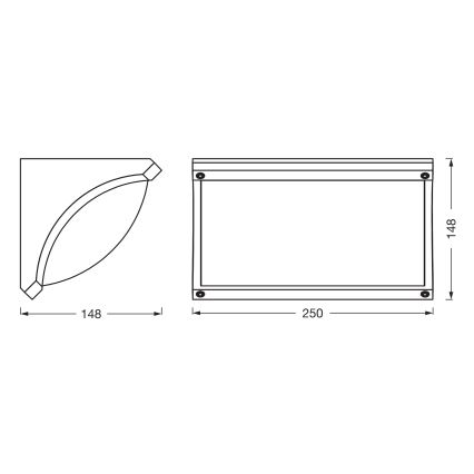 Osram - Zunanja stenska svetilka ENDURA CLASSIC 1xE27/40W/230V IP54 antracit