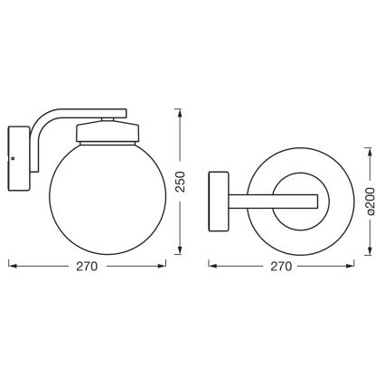 Osram - Zunanja stenska svetilka ENDURA CLASSIC 1xE27/40W/230V IP54 antracitna