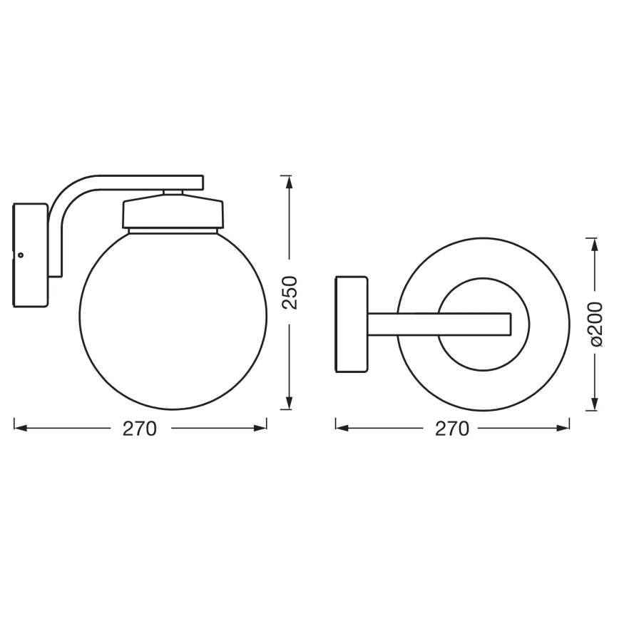 Osram - Zunanja stenska svetilka ENDURA CLASSIC 1xE27/40W/230V IP54 antracitna