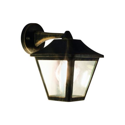 Osram - Zunanja stenska svetilka TRADITION DOWN 1xE27/60W/230V IP44 patina/zlata