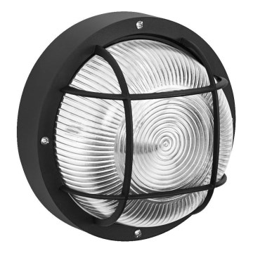 Osram - Zunanje stensko svetilo BULKHEAD 1xE27/10W/230V Ø 19 cm IP54 črna