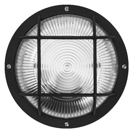 Osram - Zunanje stensko svetilo BULKHEAD 1xE27/10W/230V Ø 19 cm IP54 črna