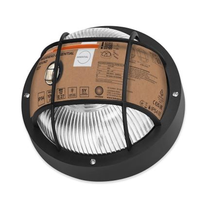 Osram - Zunanje stensko svetilo BULKHEAD 1xE27/10W/230V Ø 19 cm IP54 črna