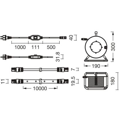 Osram - zunanji LED trak FLEX 10m LED/70W/230V IP65