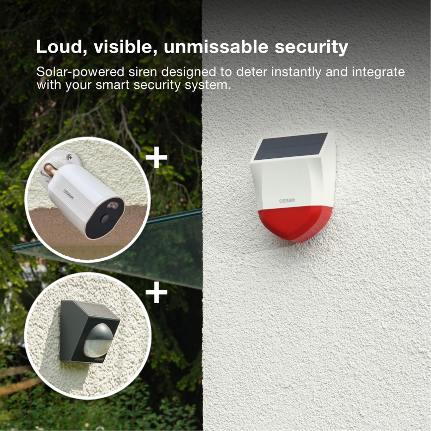 Osram - Zunanji solarni alarm SMART+ 5V IP65 Wi-Fi