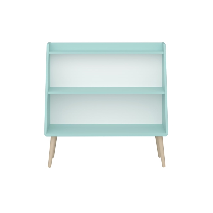 Otroška knjižna omara GAIA 80x81,3 cm turkizna/hrast