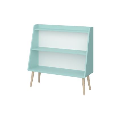 Otroška knjižna omara GAIA 80x81,3 cm turkizna/hrast