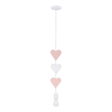Otroška luč HEART 1xE27/20W/230V roza/bela