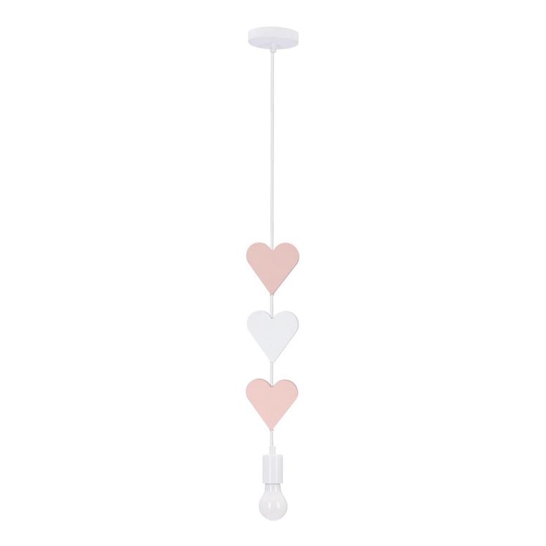 Otroška luč HEART 1xE27/20W/230V roza/bela
