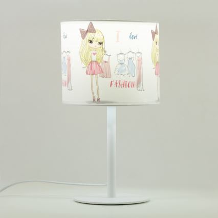 Otroška namizna svetilka GIRLS VIBES 1xE27/60W/230V, premer 18 cm Obožujem modo