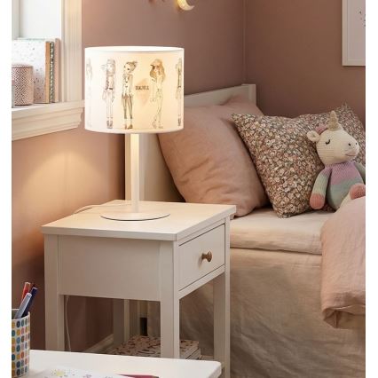 Otroška namizna svetilka GIRLS VIBES 1xE27/60W/230V, premer 18 cm, za deklice