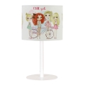 Otroška namizna svetilka GIRLS VIBES 1xE27/60W/230V Ø 18 cm za deklice