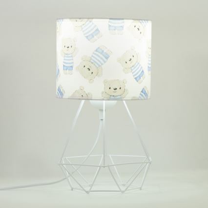 Otroška namizna svetilka KIDS ROOM 1xE27/60W/230V, premer 18 cm, medvedek