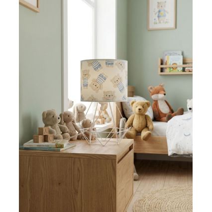 Otroška namizna svetilka KIDS ROOM 1xE27/60W/230V, premer 18 cm, medvedek