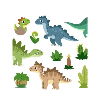 Otroška namizna svetilka KIDS ROOM 1xE27/60W/230V, premer 18 cm, z motivom dinozavra