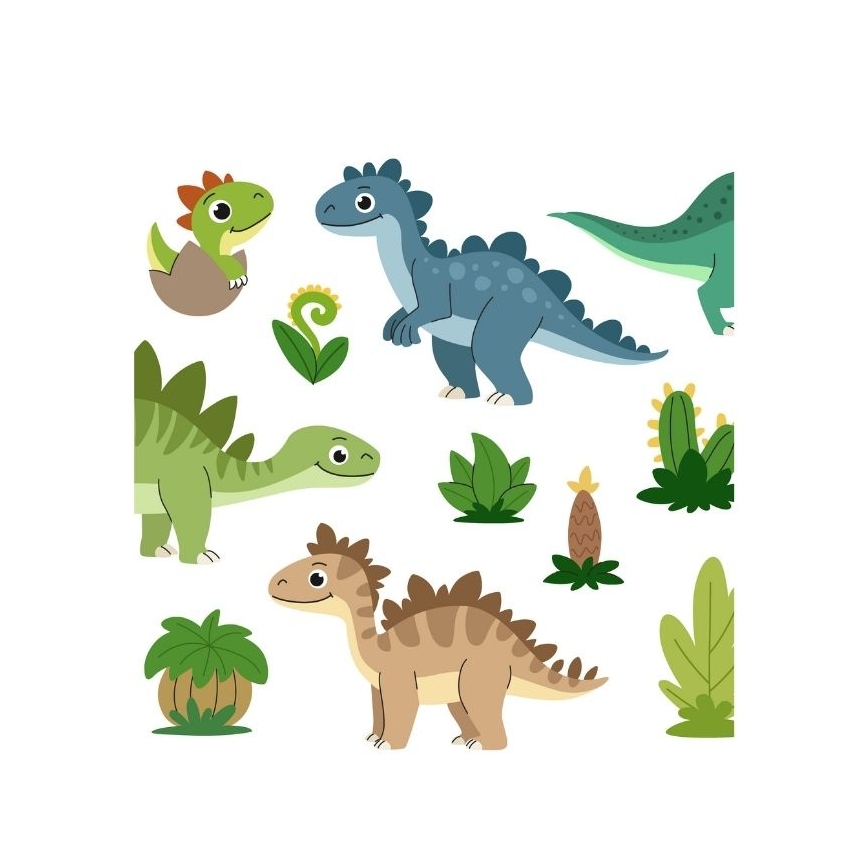 Otroška namizna svetilka KIDS ROOM 1xE27/60W/230V, premer 18 cm, z motivom dinozavra