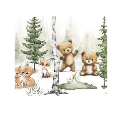 Otroška namizna svetilka KIDS ROOM 1xE27/60W/230V, premer 18 cm, z motivom živali