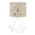 Otroška namizna svetilka KIDS ROOM 1xE27/60W/230V, premer 18 cm, z živalskim motivom
