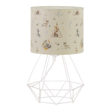 Otroška namizna svetilka KIDS ROOM 1xE27/60W/230V, premer 18 cm, z živalskim motivom
