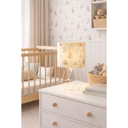 Otroška namizna svetilka KIDS ROOM 1xE27/60W/230V, premer 18 cm, z živalskim motivom