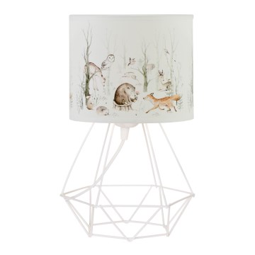 Otroška namizna svetilka KIDS ROOM 1xE27/60W/230V, premer 18 cm, živalski motiv