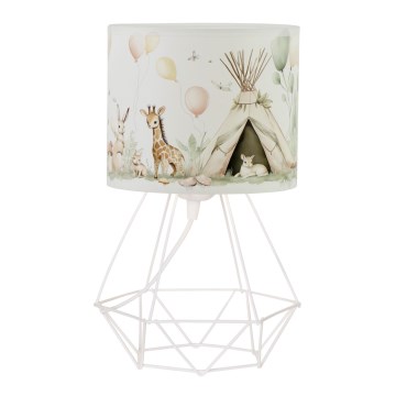 Otroška namizna svetilka KIDS ROOM 1xE27/60W/230V premer 18 cm živalski motiv