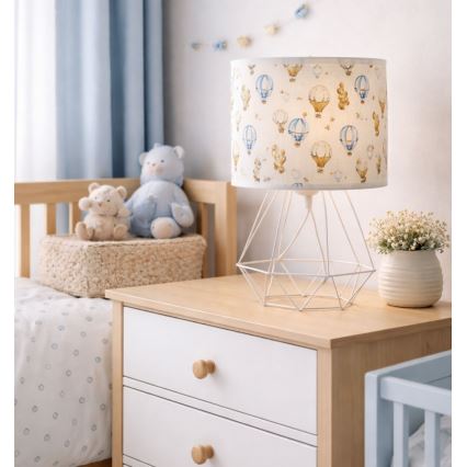 Otroška namizna svetilka KIDS ROOM 1xE27/60W/230V, Ø 18 cm, balončki