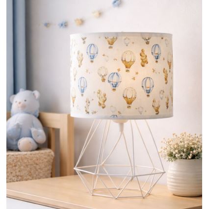 Otroška namizna svetilka KIDS ROOM 1xE27/60W/230V, Ø 18 cm, balončki