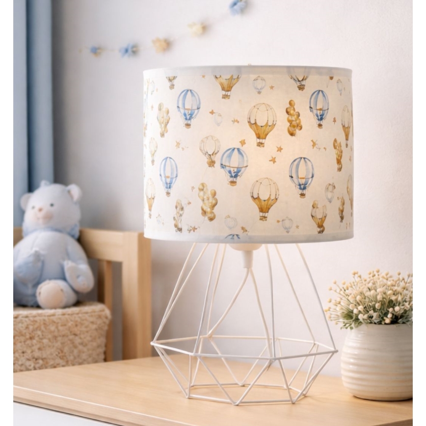 Otroška namizna svetilka KIDS ROOM 1xE27/60W/230V, Ø 18 cm, balončki
