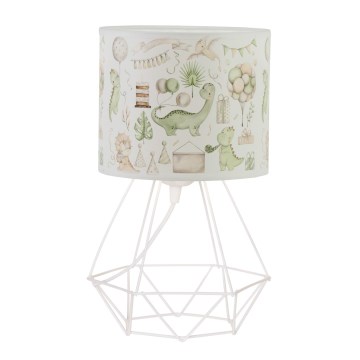Otroška namizna svetilka KIDS ROOM 1xE27/60W/230V, Ø 18 cm, dinozaver