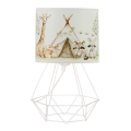Otroška namizna svetilka KIDS ROOM 1xE27/60W/230V Ø 18 cm z živalskim motivom