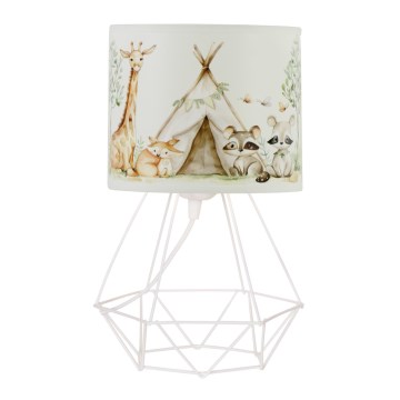 Otroška namizna svetilka KIDS ROOM 1xE27/60W/230V Ø 18 cm z živalskim motivom