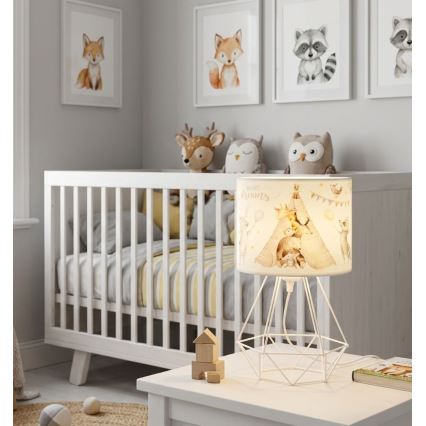 Otroška namizna svetilka KIDS ROOM 1xE27/60W/230V Ø 18 cm živalski motiv