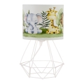 Otroška namizna svetilka KIDS ROOM, 1×E27/60W/230V, Ø 18 cm, motiv džungle