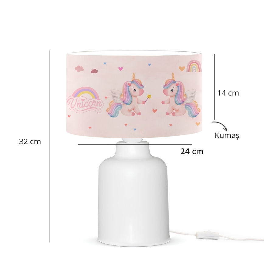 Otroška nočna lučka CANDY 1xE27/40W/230V rožnata/bela