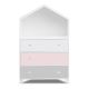 Otroška omarica MIRUM 126x80 cm bela/siva/roza